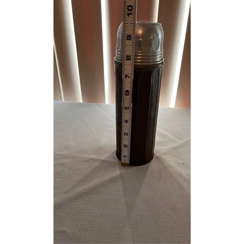 VINTAGE ALADDIN STEEL 1 PINT BOTTLE THERMOS AND CORK
